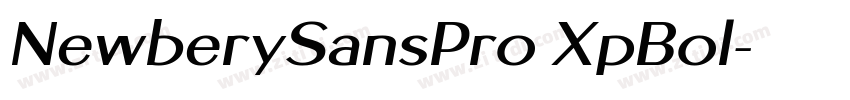 NewberySansPro XpBol字体转换 NewberySansPro XpBol字体转换